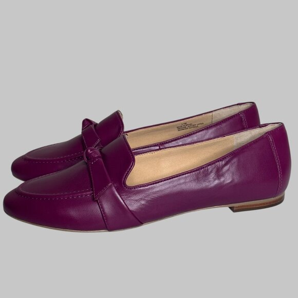 NIB Talbots Loafers Ryan Bow sz 11 Plum Flat Heel Leather - Picture 5 of 14